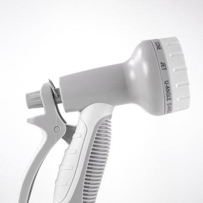 Hose Gun Water Sprayer Multi Pattern Adjustable, Gray/White