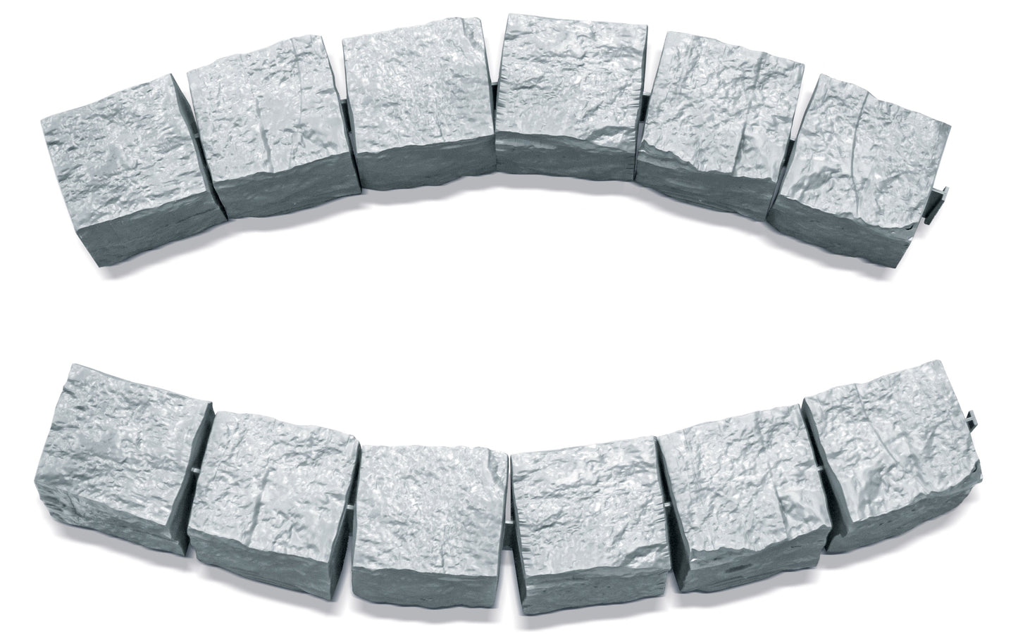 Plastic Lawn Edging Grey Granite Look Garden Border Section  27.5cm
