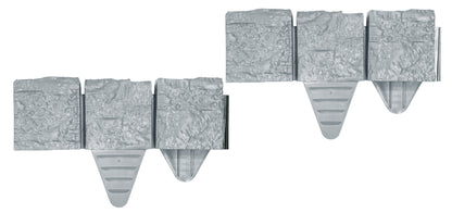 Plastic Lawn Edging Grey Granite Look Garden Border Section  27.5cm