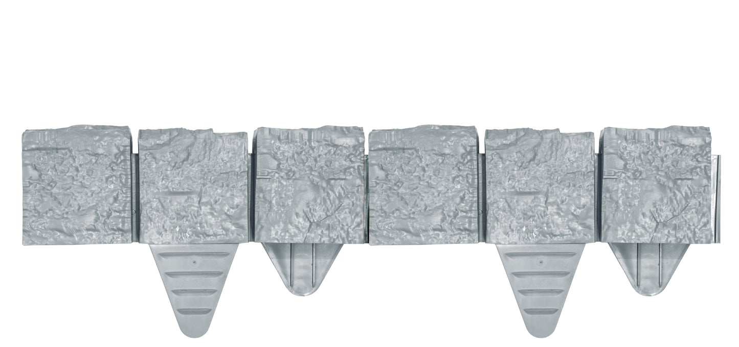 Plastic Lawn Edging ANTRACYT Granite Look Garden Border Section 27.5cm