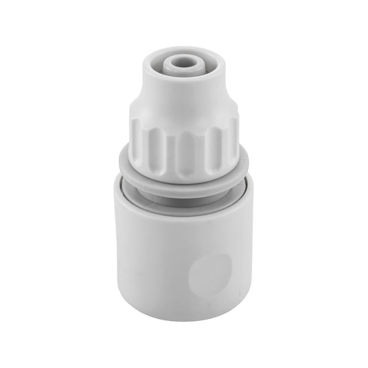 10mm Female Hose Connector, White/Grey
