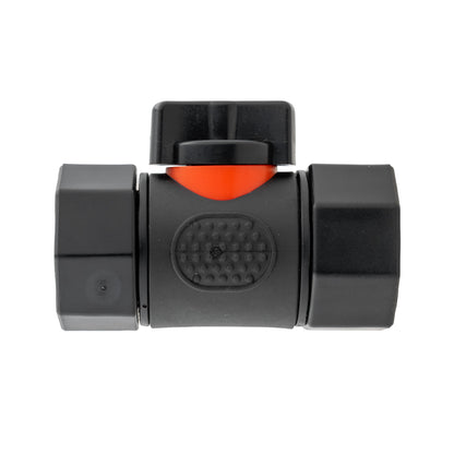 Water Butt Connector 3/4" BSP with In-Line BSPF Valve and 16mm Barbed Straight