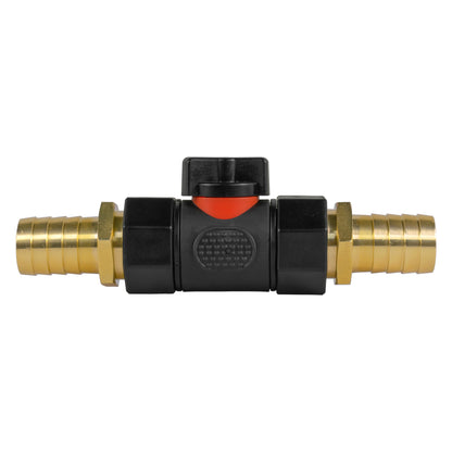 In-Line BSPF Valve with 2 x 19mm Brass Barb Connectors