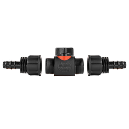 In-Line BSPM Valve with 2 x 16mm Barbed Straight Connectors