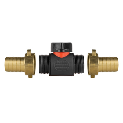 In-Line BSPM Valve with 2 x 19mm Brass Barb Connectors