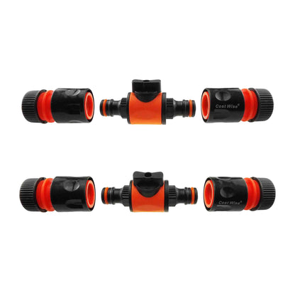 Cost Wise Snap On Male-Male In Line Valve Kit Black/Orange