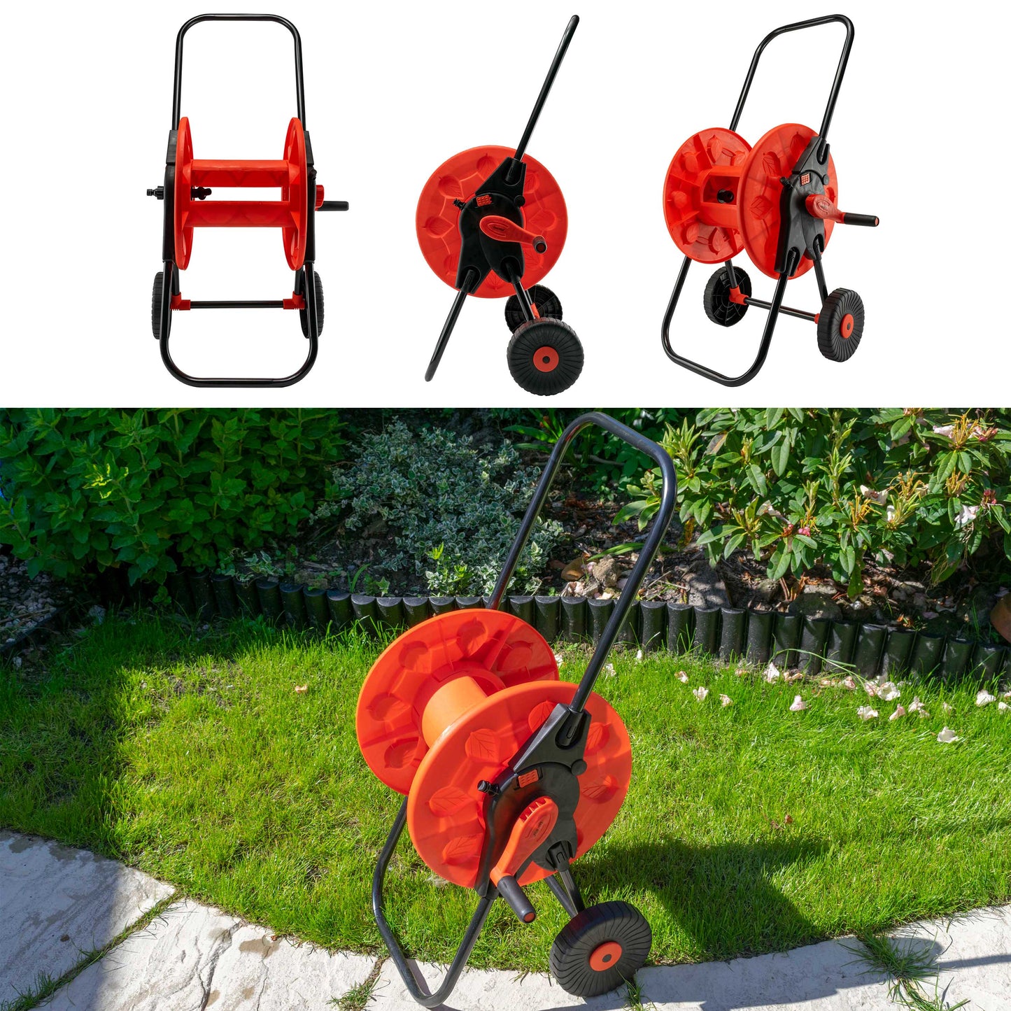 Hose Cart with Wheels for 60m 1/2" Garden Hose CW