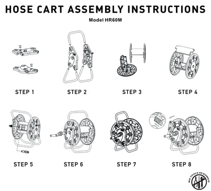 Hose Reel for 60m 1/2" Garden Hose CW