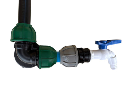 IBC 25cm Riser Tap Connection Kit with Side Tap