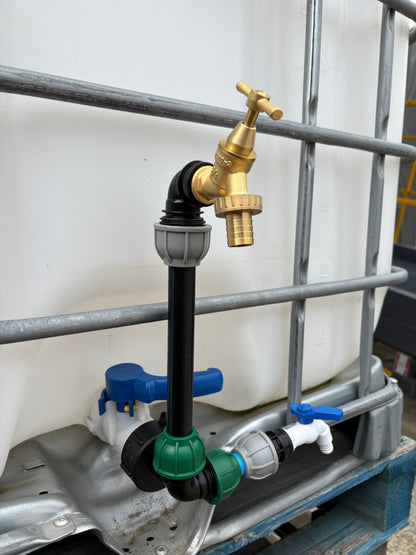 IBC 25cm Riser Tap Connection Kit with Side Tap