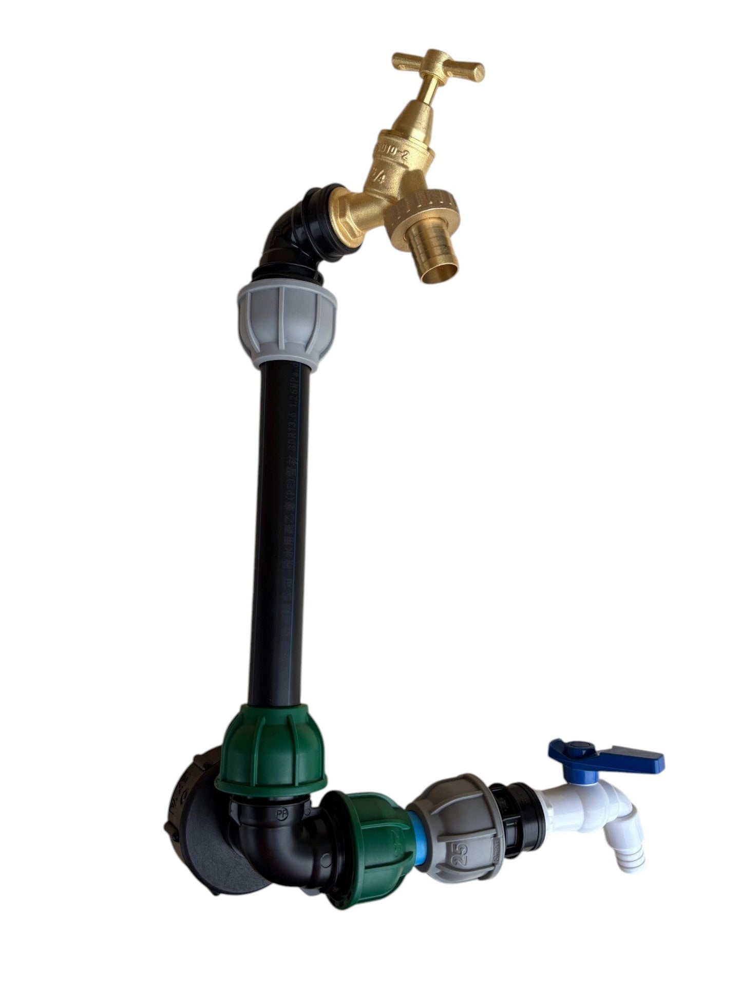 IBC 25cm Riser Tap Connection Kit with Side Tap