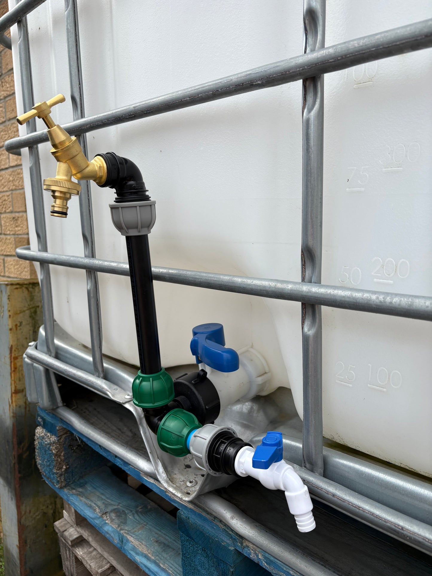 IBC 25cm Riser Tap Connection Kit with Side Tap