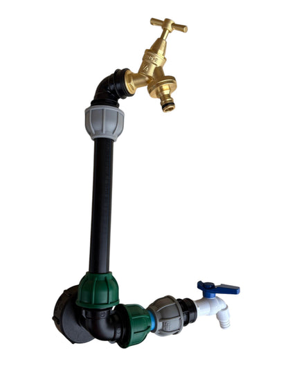 IBC 25cm Riser Tap Connection Kit with Side Tap