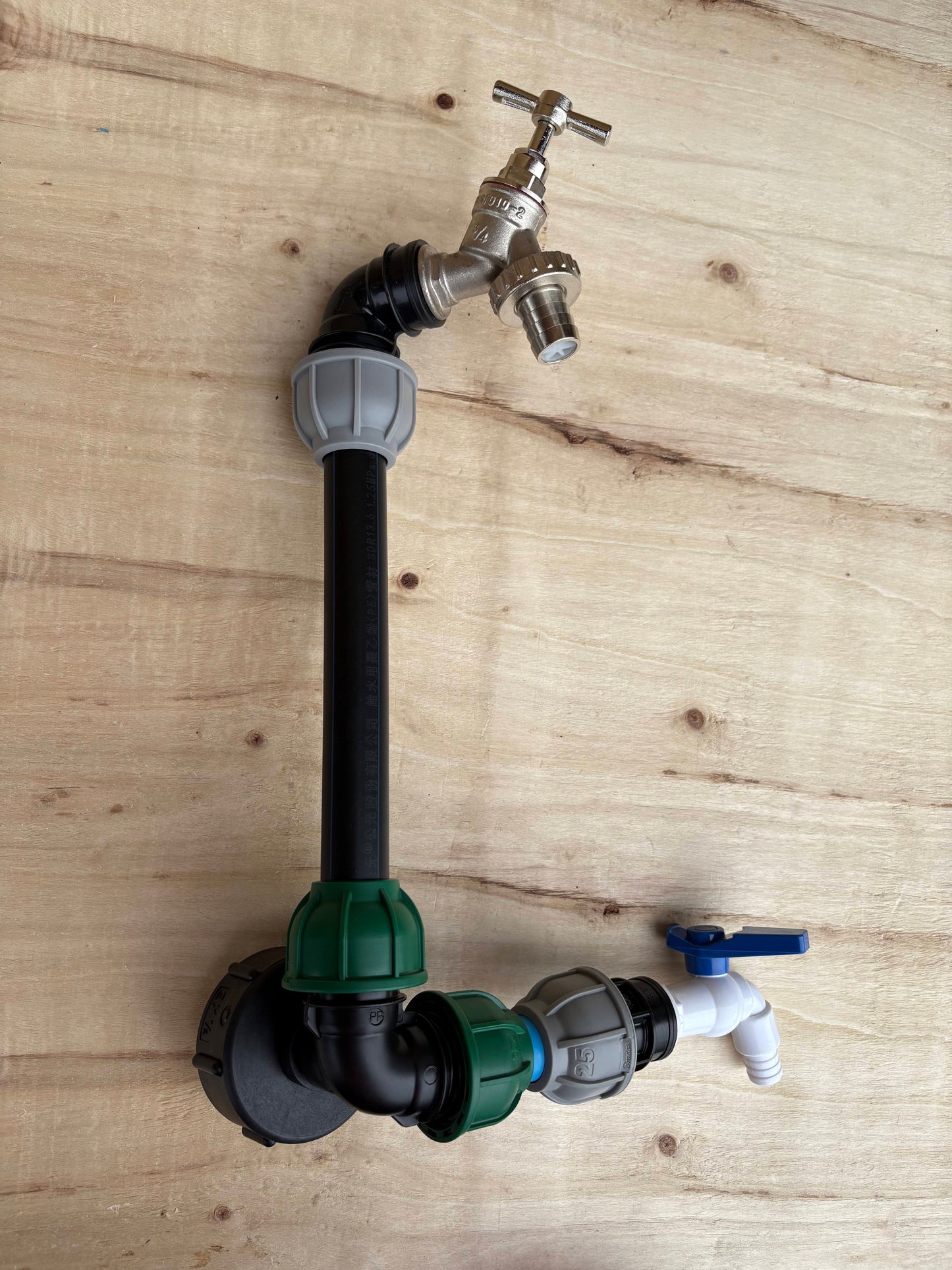 IBC 25cm Riser Tap Connection Kit with Side Tap