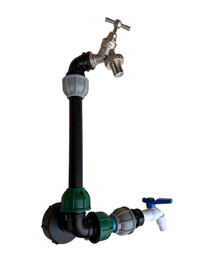 IBC 25cm Riser Tap Connection Kit with Side Tap