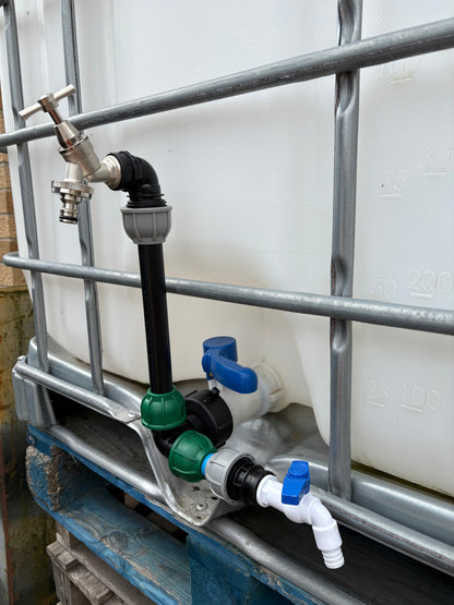 IBC 25cm Riser Tap Connection Kit with Side Tap