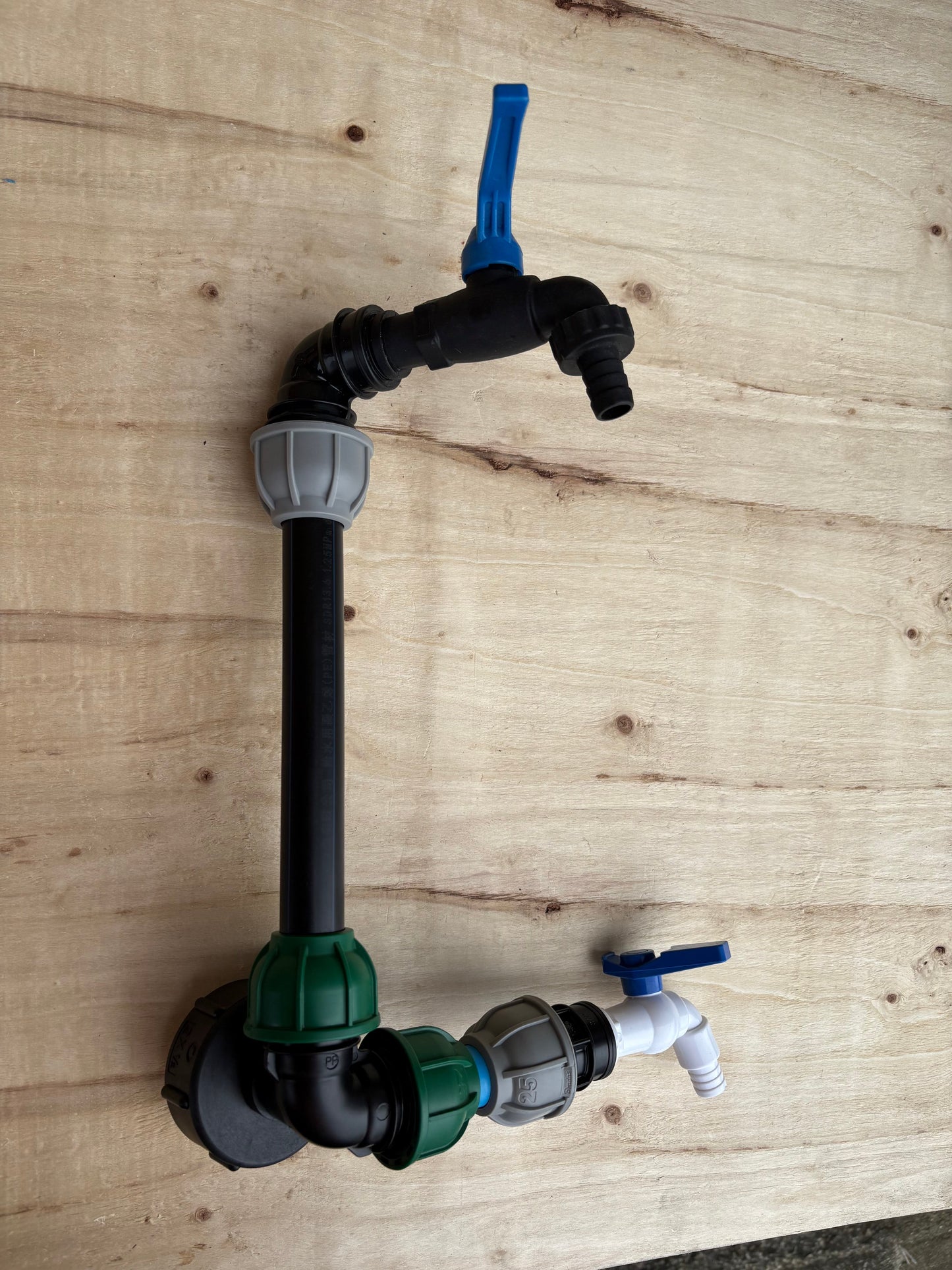 IBC 25cm Riser Tap Connection Kit with Side Tap