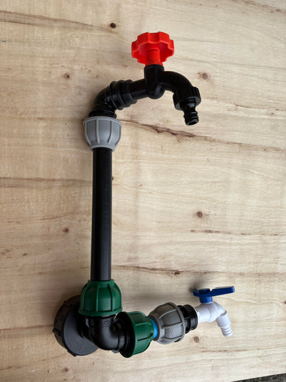 IBC 25cm Riser Tap Connection Kit with Side Tap