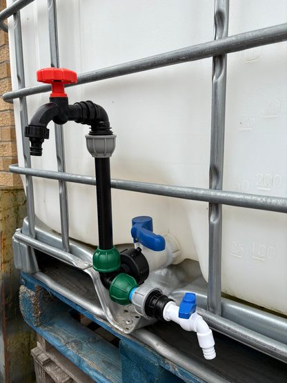 IBC 25cm Riser Tap Connection Kit with Side Tap
