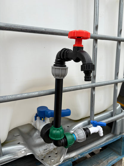 IBC 25cm Riser Tap Connection Kit with Side Tap