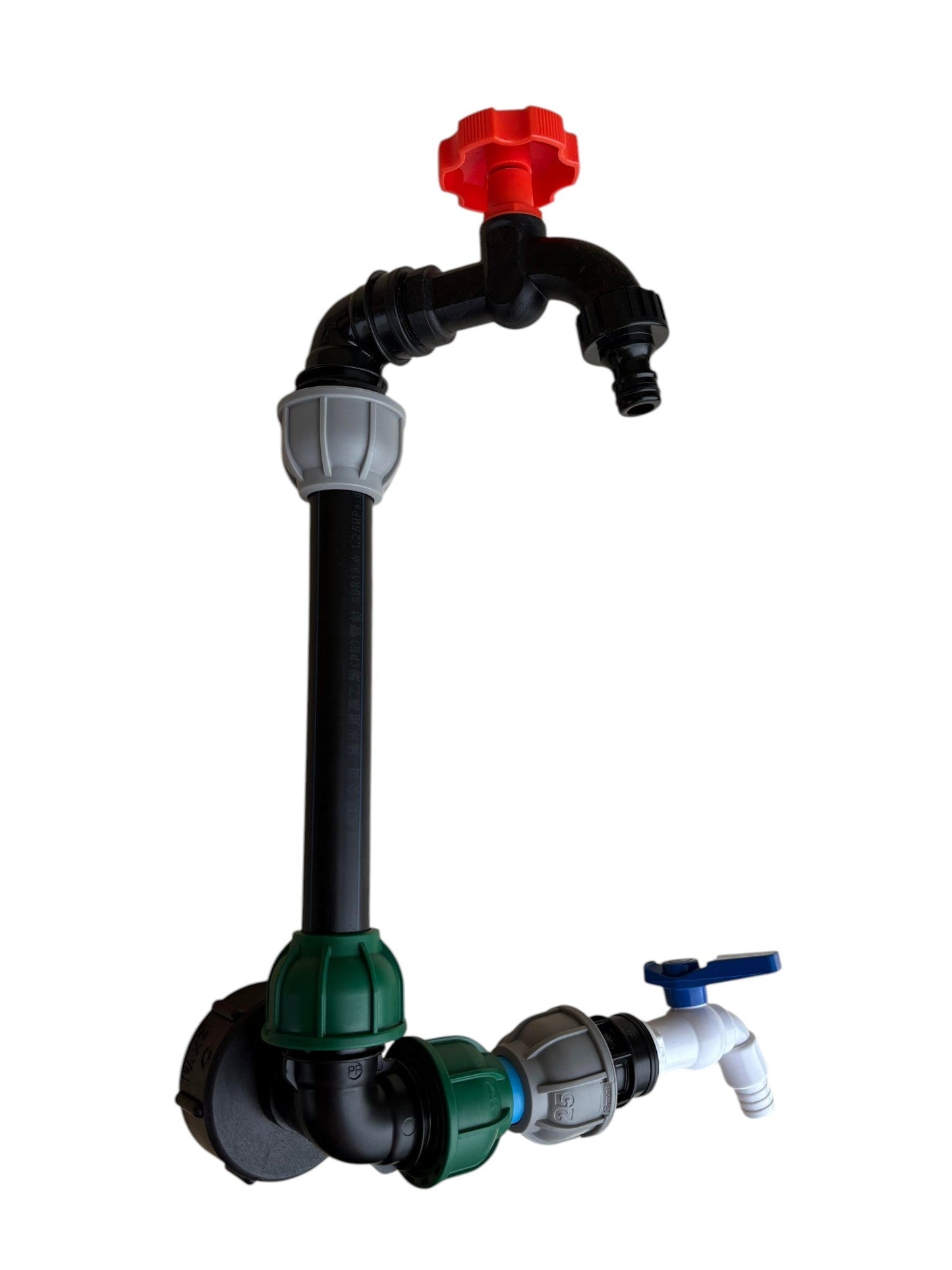 IBC 25cm Riser Tap Connection Kit with Side Tap