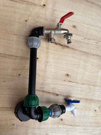 IBC 25cm Riser Tap Connection Kit with Side Tap