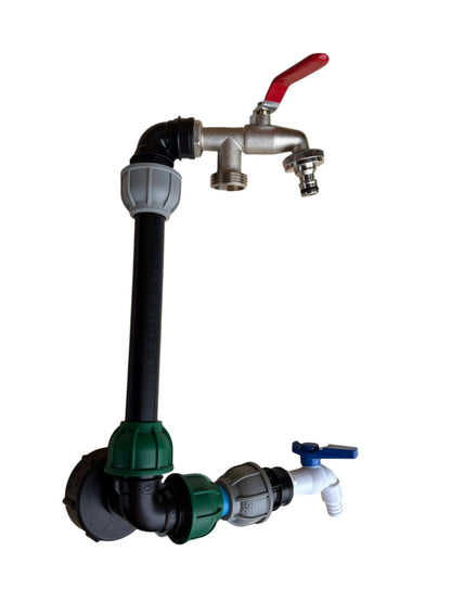 IBC 25cm Riser Tap Connection Kit with Side Tap