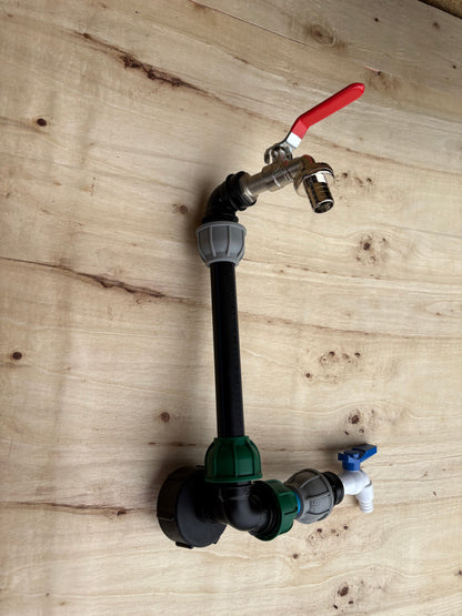 IBC 25cm Riser Tap Connection Kit with Side Tap