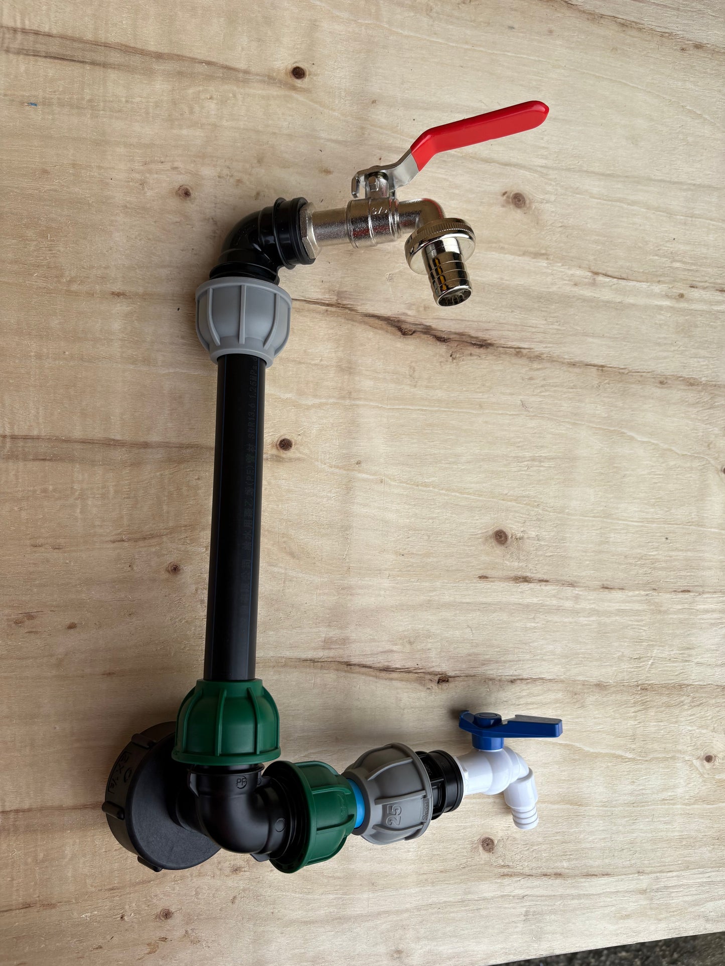 IBC 25cm Riser Tap Connection Kit with Side Tap