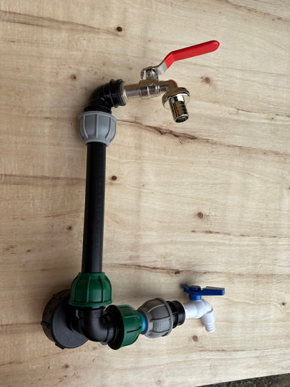 IBC 25cm Riser Tap Connection Kit with Side Tap