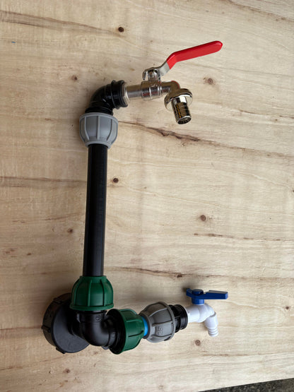 IBC 25cm Riser Tap Connection Kit with Side Tap