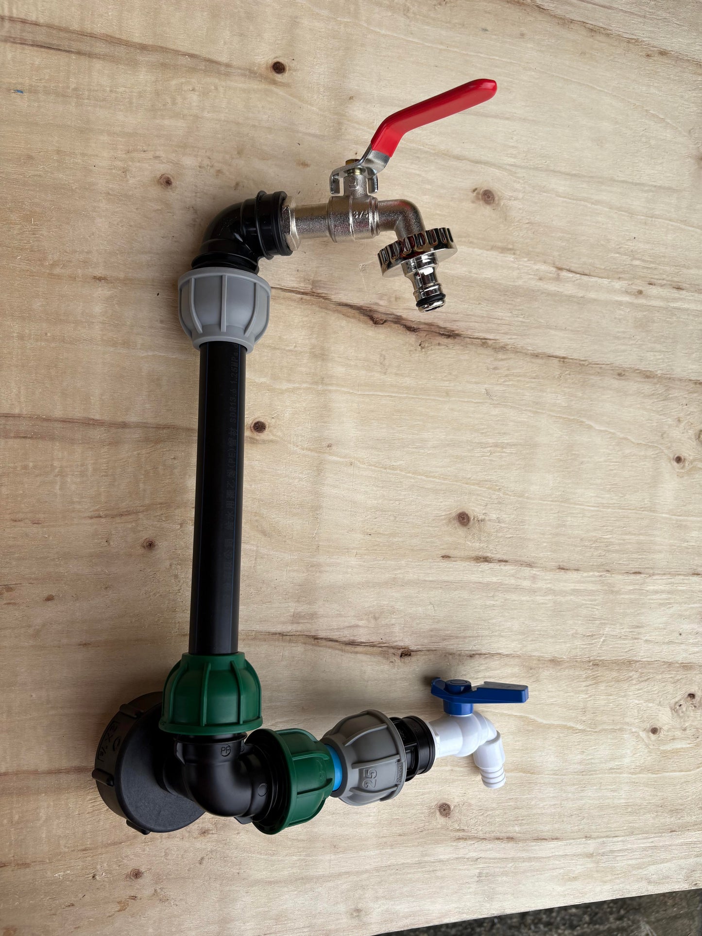 IBC 25cm Riser Tap Connection Kit with Side Tap