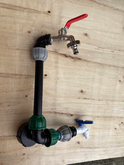 IBC 25cm Riser Tap Connection Kit with Side Tap