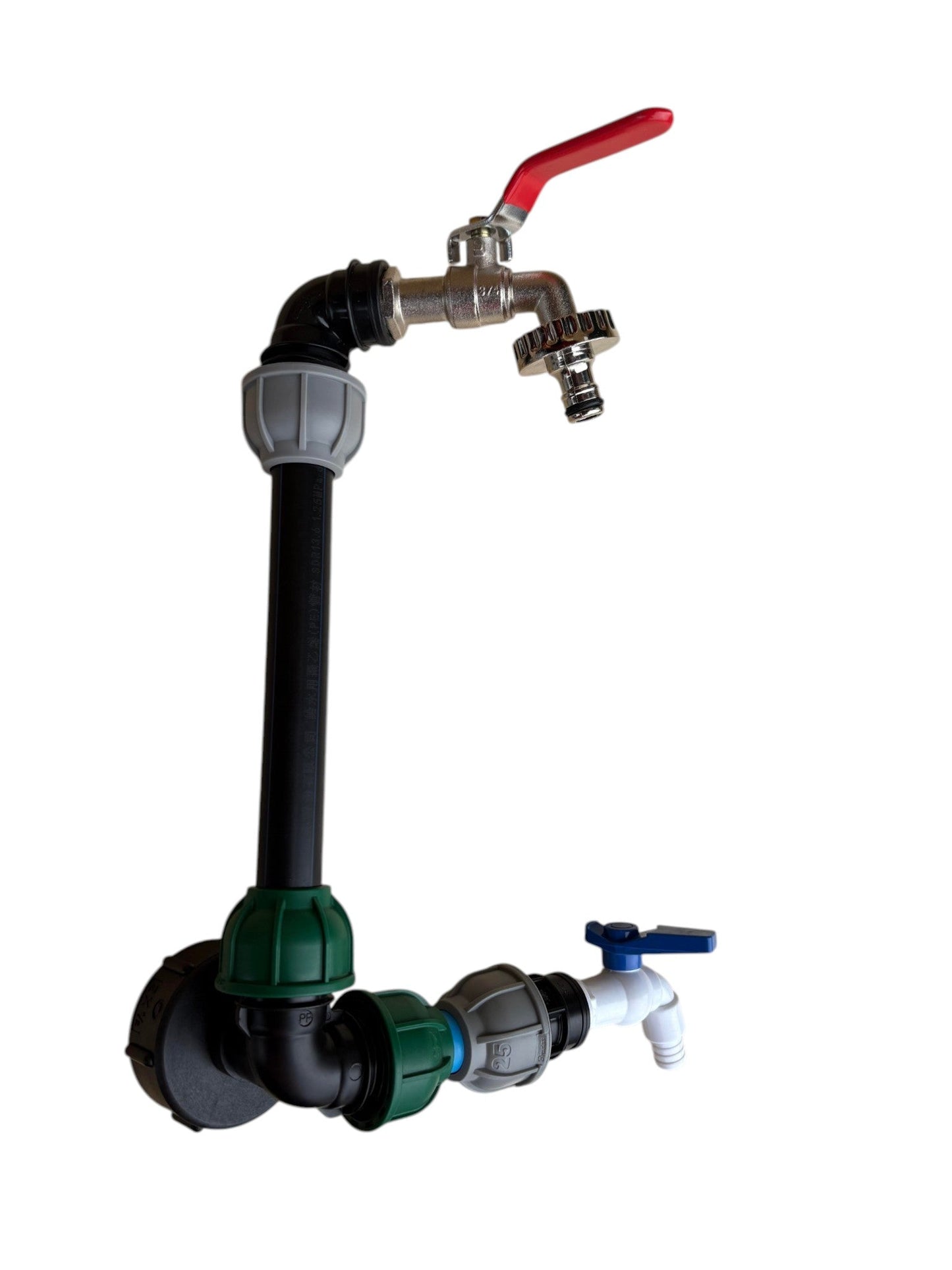 IBC 25cm Riser Tap Connection Kit with Side Tap