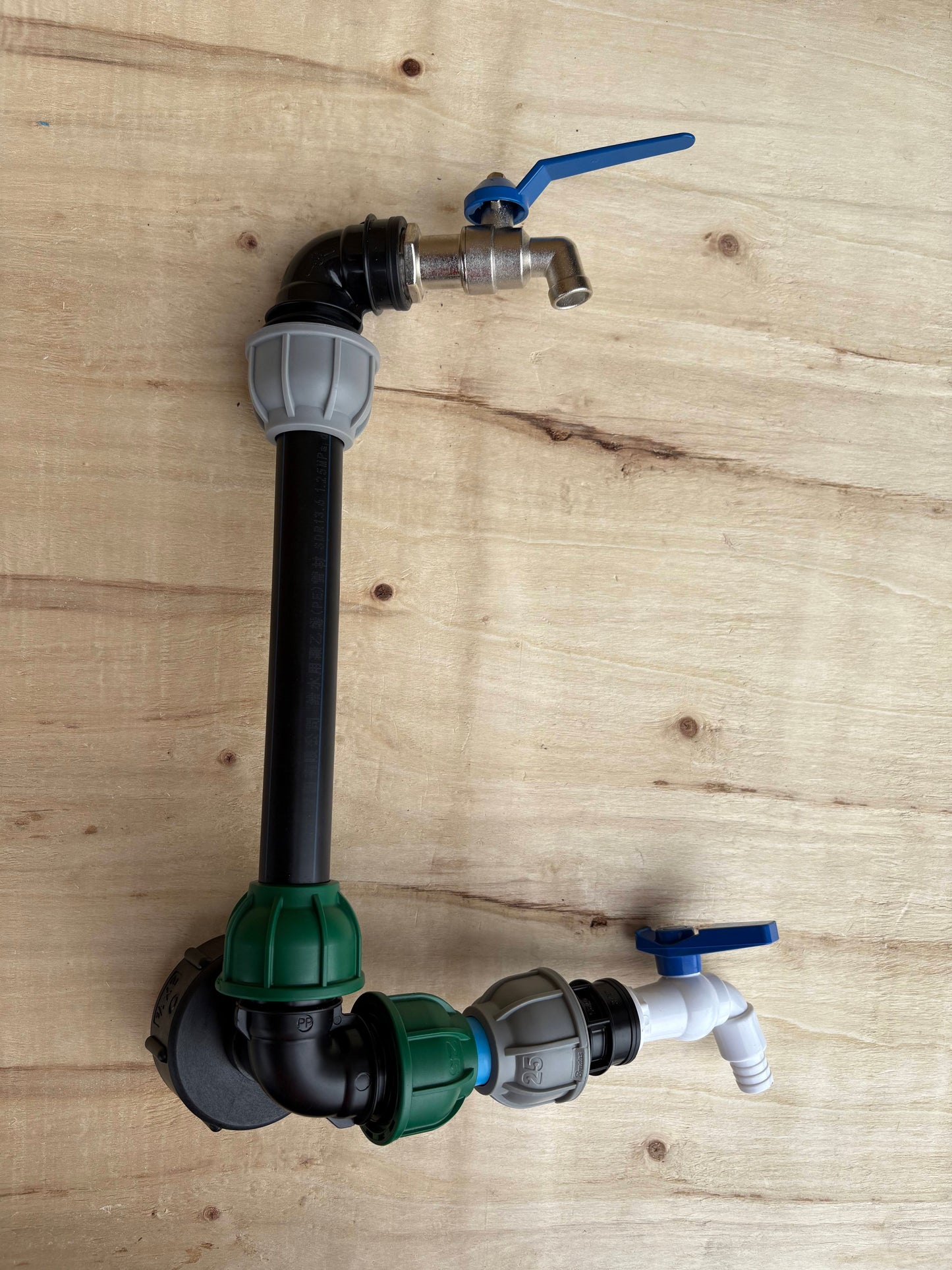 IBC 25cm Riser Tap Connection Kit with Side Tap