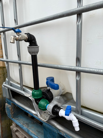 IBC 25cm Riser Tap Connection Kit with Side Tap