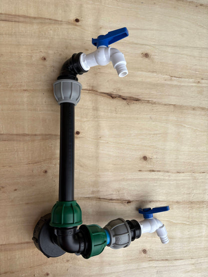 IBC 25cm Riser Tap Connection Kit with Side Tap