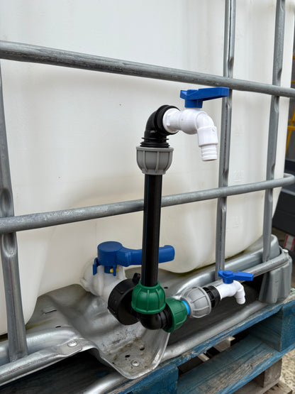 IBC 25cm Riser Tap Connection Kit with Side Tap