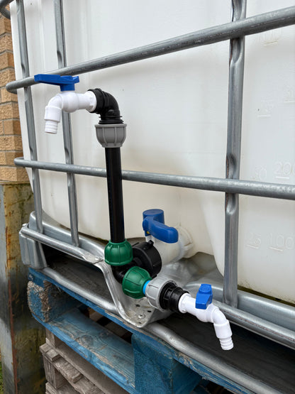 IBC 25cm Riser Tap Connection Kit with Side Tap