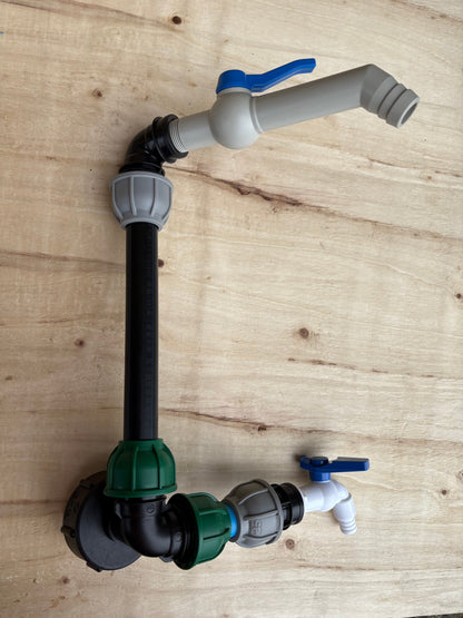 IBC 25cm Riser Tap Connection Kit with Side Tap