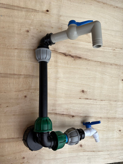 IBC 25cm Riser Tap Connection Kit with Side Tap