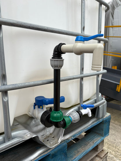 IBC 25cm Riser Tap Connection Kit with Side Tap