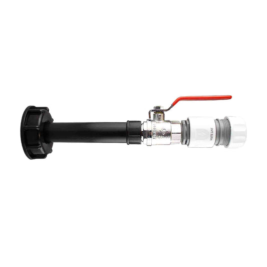 IBC 2” S60X6 Cap with Water Filter, Lever Valve and Max Flo Hose Connectors Set