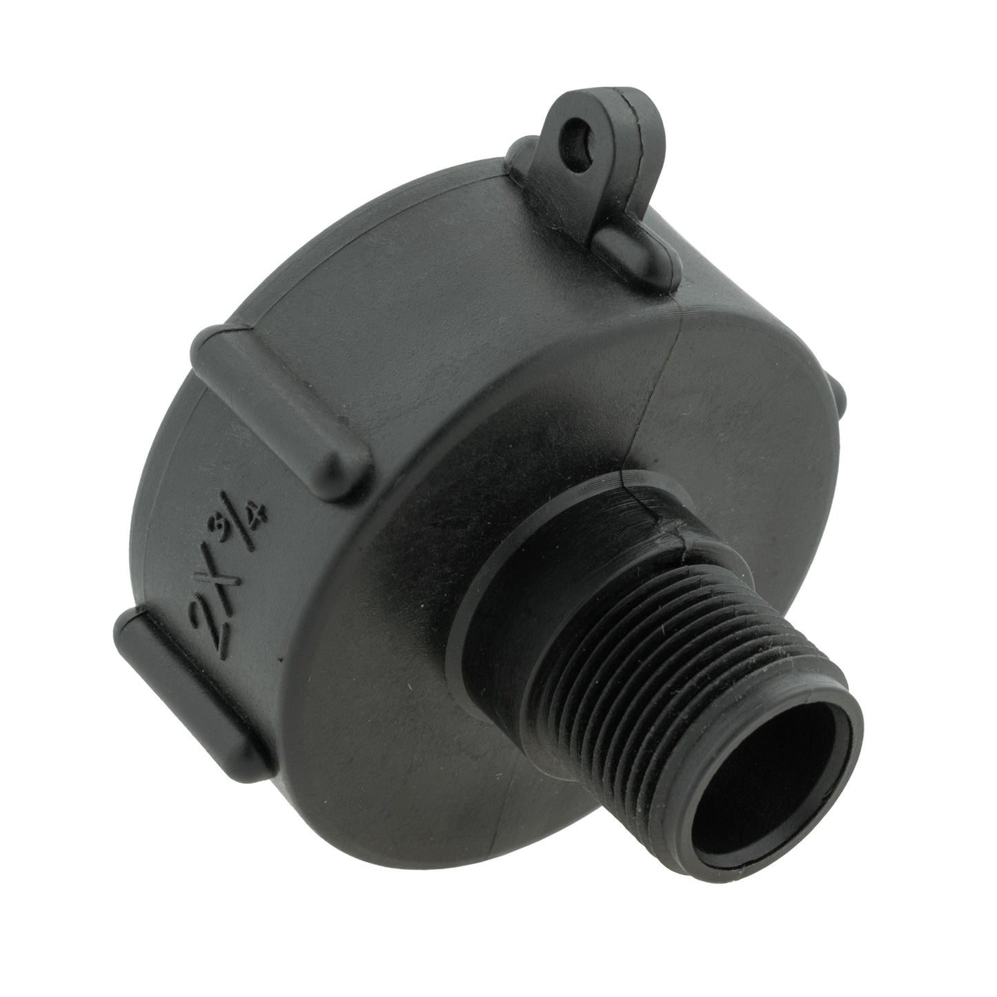 IBC 2” S60X6 Cap with BSPF Thread-Quick Connect Male Valve and Hose Connector 3/4" BSPM