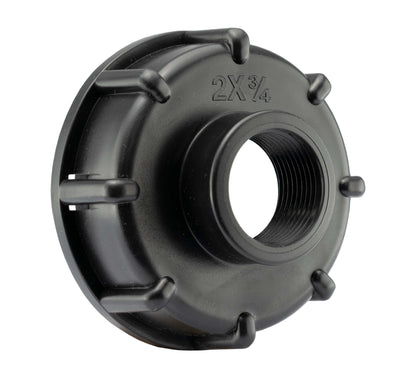 IBC 2” S60X6 Cap with Double Lever Tap and Max Flo Hose Connectors Set