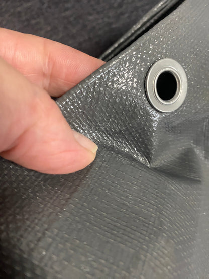 Grey L-Grade Tarpaulin with 10 Metres of 6mm Bungee Rope