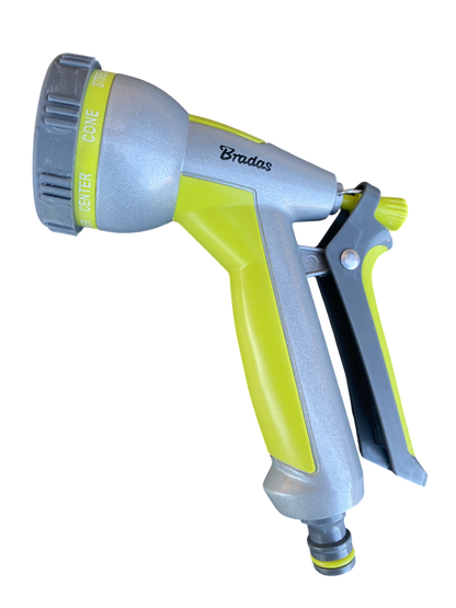 Hose Gun Water Sprayer 8-Function Metal, Lime