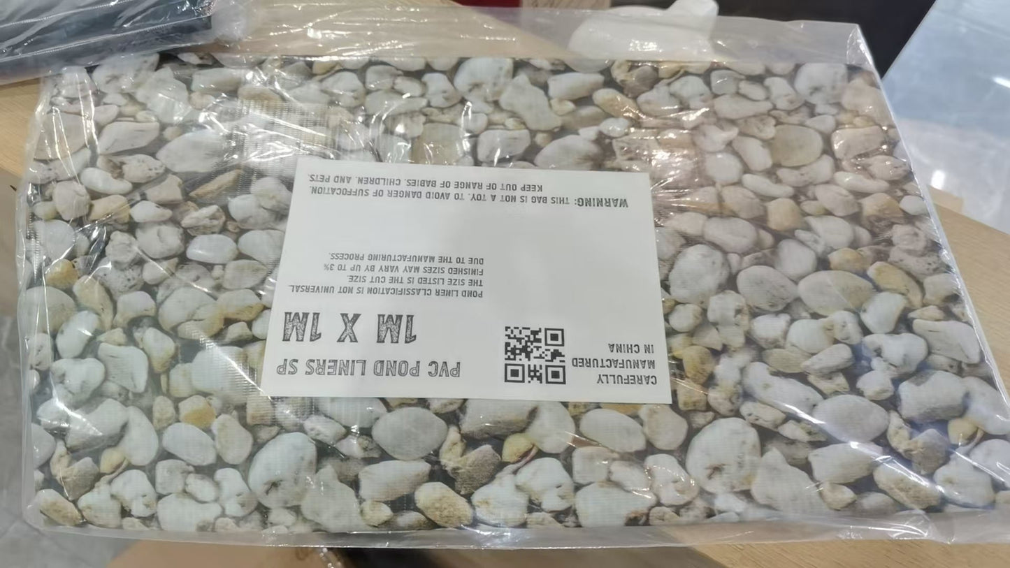 Small Pebble Print PVC 450gsm Pond Liner 4m x 4m