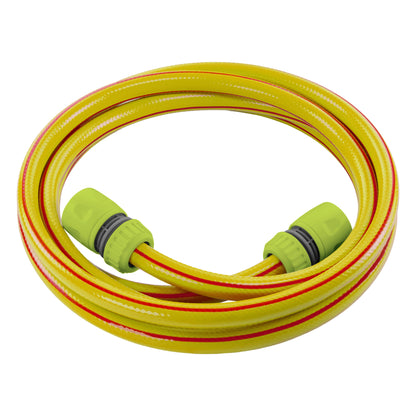 Premium Garden Hose Set Yellow with Lime Connectors