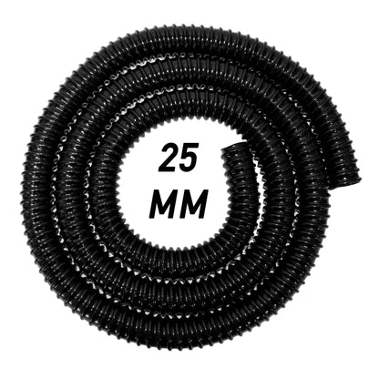Corrugated Pipe 1" (25mm) with 2 x Double Wire Clips Set
